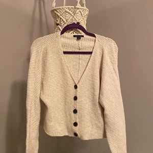 American Eagle oatmeal cropped cardigan ~ size XS